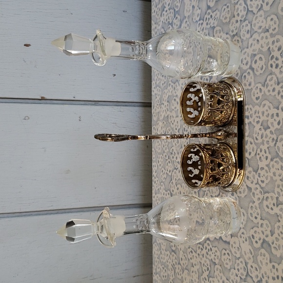 Vintage Oil and Vinegar Set with Caddy - Picture 3 of 17